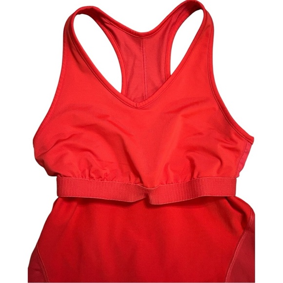 Adidas Tank Top Built-in Sports-Bra Support Sleeveless Racer Woman’s Sz Medium - Picture 9 of 11